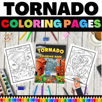 Preview of Tornado Coloring Book {Coloring Pages} I Natural Disasters Coloring Sheets 