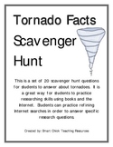 Tornado Facts Scavenger Hunt Activity and KEY