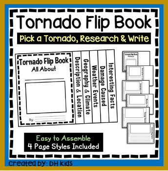 Preview of Tornado Flip Book, Weather Research Project, Natural Disaster Science Report