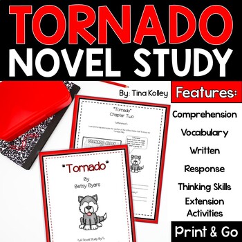 Preview of Tornado Novel Study - Tornado Chapter Quizzes