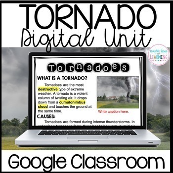 Preview of Tornado Research Digital Distance Learning Unit for Google Classroom