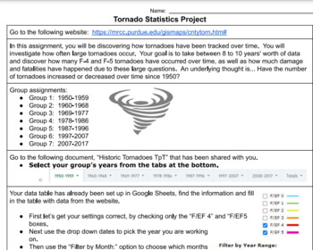 Preview of Tornado Statistics Project