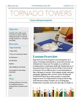Preview of Tornado Tower STEM Challenge