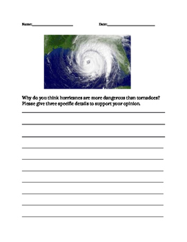 Tornado vs hurricane fact sheet by Christina Gjuraj | TPT