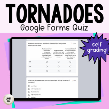 Preview of Tornadoes Google Forms Quiz