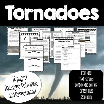 Preview of Tornadoes Informational Passage Activity Pack 