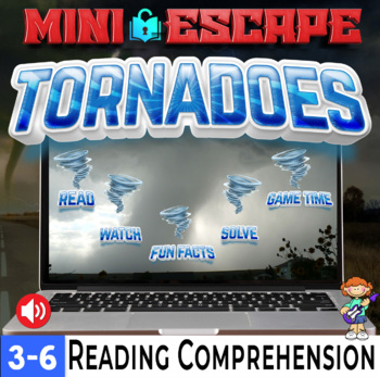 Preview of Tornadoes Mini Digital Escape: Reading Comprehension