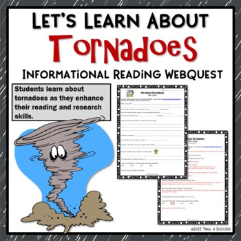 Preview of Tornadoes Webquest Worksheet Internet Scavenger Hunt Research Activity
