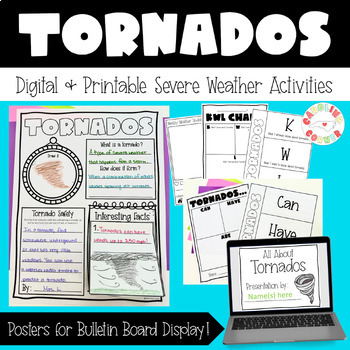 Tornados Digital & Printable Severe Weather Activities Bulletin Board ...