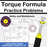 Torque Formula Practice Problems: Notes and Worksheets for