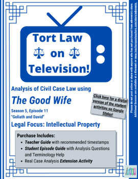 Preview of Tort Law on TV - Intellectual Property | The Good Wife Episode Viewing Guide