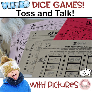 Preview of Dice Articulation Activity Game for Winter Speech Therapy ALL Sounds