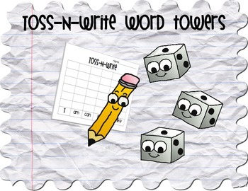 Preview of Toss and Write Word Towers