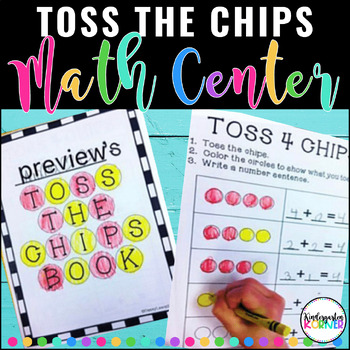 Preview of Toss the Chips Math Facts Book Addition Number Composition Kindergarten, 1st