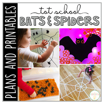 Preview of Tot School: Bats & Spiders {Plans and Printables}