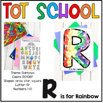 Preview of Tot School Letter R is for Rainbow | Toddler Activities