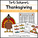 Tot School: Thanksgiving Week of Curriculum for 2-3 Year-Olds