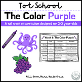 Tot School: The Color Purple Week of Curriculum for 2-3 Year Olds