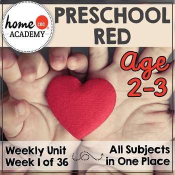 Preview of Tot School Week 1 - Red (Homeschool Preschool)