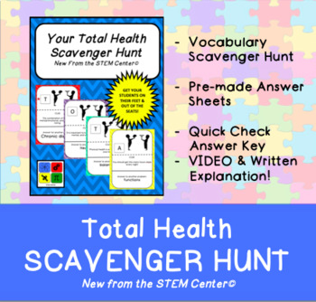 Preview of Total Health Scavenger Hunt