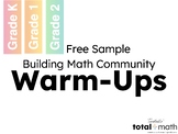 Total Math Free Unit 1 Math Warm Ups Building Math Community Sample