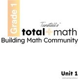 Total Math Unit 1 Building Math Community Bundle First Grade