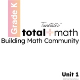 Total Math Unit 1 Building Math Community Bundle Kindergarten