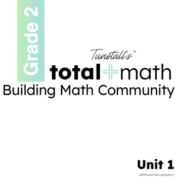 Preview of Total Math Unit 1 Building Math Community Bundle Second Grade