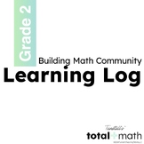 Total Math Unit 1 Building Math Community Learning Log Second Grade