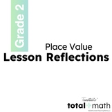 Total Math Unit 2 Place Value Lesson Reflections Second Grade