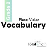 Total Math Unit 2 Place Value Vocabulary Second Grade