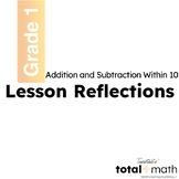 Total Math Unit 3 Addition and Subtraction Within 10 Refle