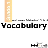 Total Math Unit 3 Addition and Subtraction Within 10 Vocab