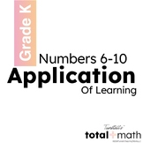 Total Math Unit 3 Numbers 6-10 Application Station Kindergarten