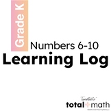 Total Math Unit 3 Numbers 6-10 Learning Log Kindergarten