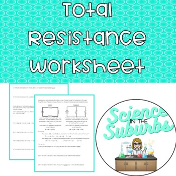 Preview of Total Resistance Worksheet