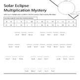 Total Solar Eclipse 2024 Math Multiplication Mystery 3rd-4