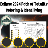 Total Solar Eclipse 2024 Path of Totality Coloring Activity