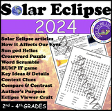 Total Solar Eclipse 2024 READING ACTIVITIES Game PROJECT