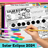 Total Solar Eclipse 2024 Worksheet Activity with Solar Ecl