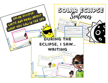 Preview of Total Solar Eclipse 2024 Writing || Spring Solar Eclipse Writing