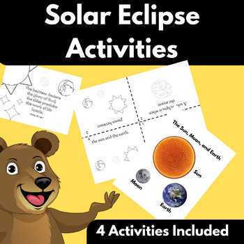 Preview of Total Solar Eclipse Activities for Preschoolers and Kindergarteners