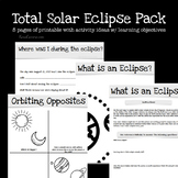 Total Solar Eclipse Activity Printable Pack