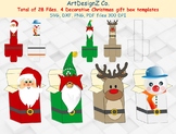 Total of 28 files. Beautiful Christmas gift box templates.