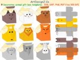 Total of 58 files. Beautiful gift box templates with animals