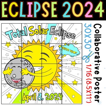 Preview of Solar Eclipse 2024 Total Bulletin Board Craft Activities Coloring Pages Sheets