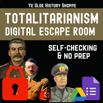 Preview of Totalitarianism Digital Escape Room - AP Euro & World History Distance Learning