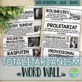 Totalitarianism Great Depression Russian Revolution Word Wall