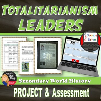 Preview of Totalitarianism Leaders PROJECT & Assessment | Dictators|  Print & Digital