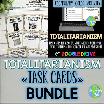 Preview of Totalitarianism Task Cards BUNDLE